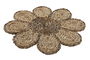 DKD Home Decor Individual Tropical Natural Seagrass Poliéster Flor 38 x 38 x 1 cm (4 Unidades)