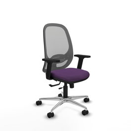 PIQUERAS Y CRESPO Silla de oficina Cilanco con mecanismo Sincro/Traslack, Morado y Gris