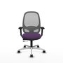 PIQUERAS Y CRESPO Silla de oficina Cilanco con mecanismo Sincro/Traslack, Morado y Gris