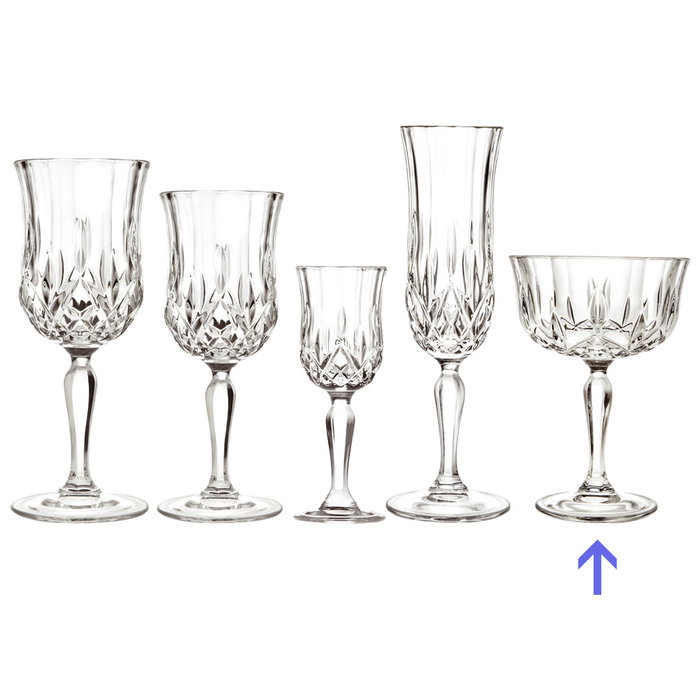 Rcr Cristalleria IT Copa Cóctel Colección Opera 240 ml - 6 Unidades - Eco-Crystal Glass - Diámetro 100 mm Altura 140 mm