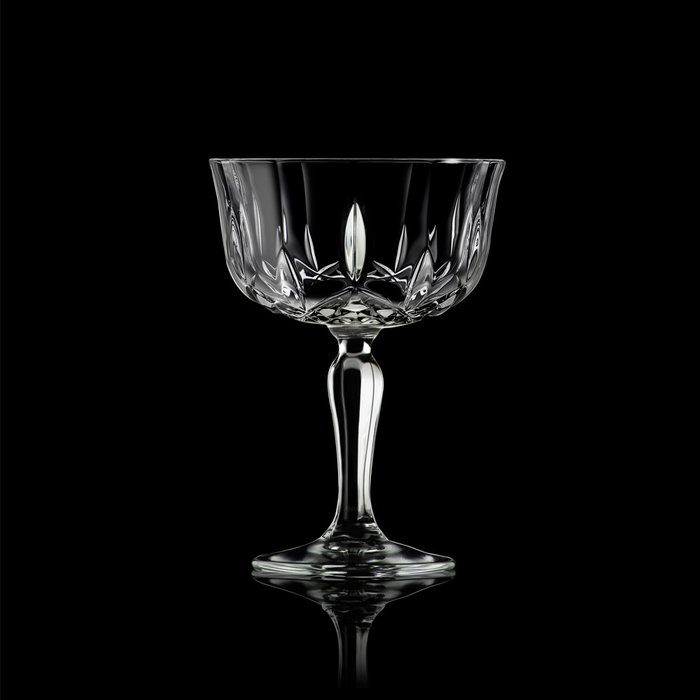 Rcr Cristalleria IT Copa Cóctel Colección Opera 240 ml - 6 Unidades - Eco-Crystal Glass - Diámetro 100 mm Altura 140 mm