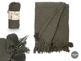 Giftdecor Multiusos Pompon Verde 120 x 150 cm (Set de 12)