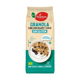El Granero Integral Granola con Chocolate y Coco Sin Gluten Bio 350 g