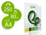 Liderpapel Papel A4 80g/m2 Liso Paquete de 250 Hojas