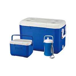 Coleman Kühlboxen-Kombo Nevera Camping 45.7L 48h Aislamiento con Bote Comida, Azul y Blanco, 660 x 450 x 440 mm