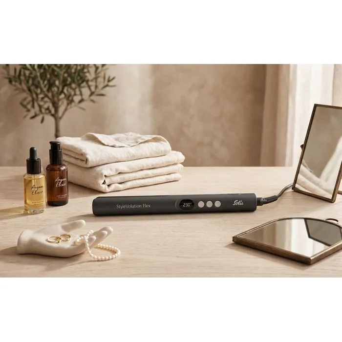 Solis StyleVolution Flex Plancha de Pelo 52 W 5 Ajustes de Temperatura Gris Solis StyleVolution Flex Plancha de Pelo 52 W 5 Ajustes de Temperatura Gris