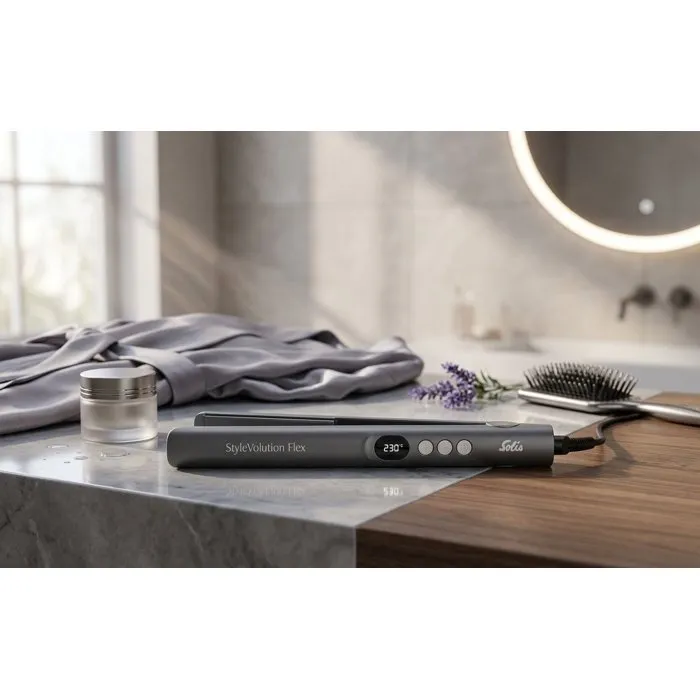 Solis StyleVolution Flex Plancha de Pelo 52 W 5 Ajustes de Temperatura Gris Solis StyleVolution Flex Plancha de Pelo 52 W 5 Ajustes de Temperatura Gris