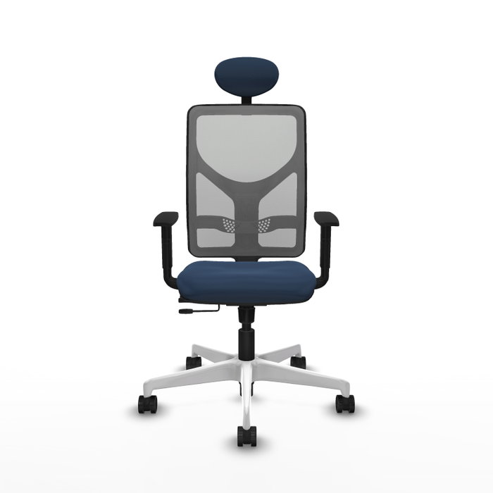 PIQUERAS Y CRESPO Silla de oficina Motilla Azul marino y Gris PIQUERAS Y CRESPO Silla de oficina Motilla Azul marino y Gris