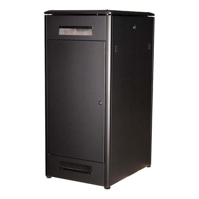 ROLINE 26.21.0222 Rack de red de 19 pulgadas 26U, 600x800 mm (An x Pr), puerta de cristal negro, capacidad de carga 600 kg