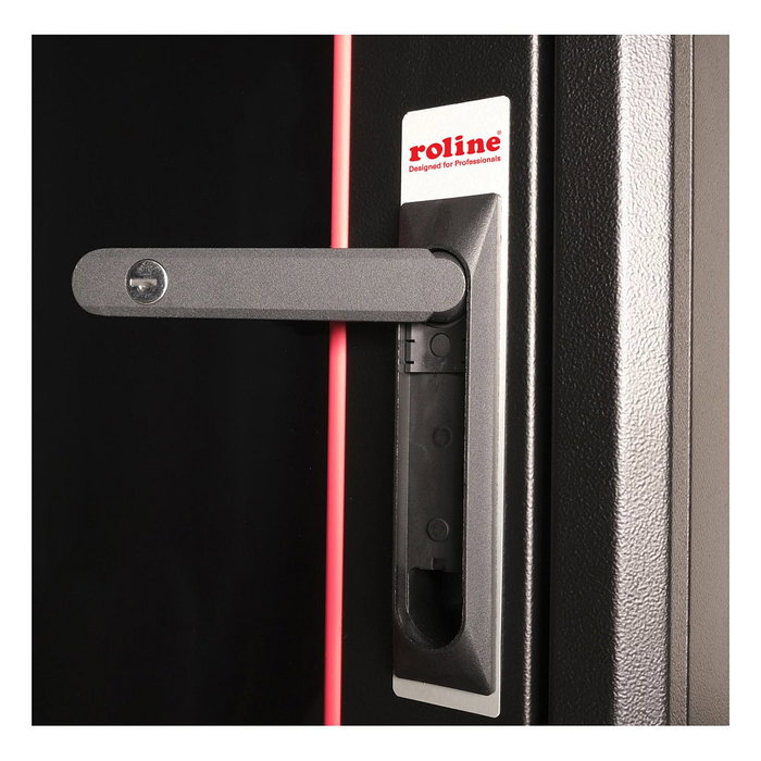 ROLINE 26.21.0222 Rack de red de 19 pulgadas 26U, 600x800 mm (An x Pr), puerta de cristal negro, capacidad de carga 600 kg
