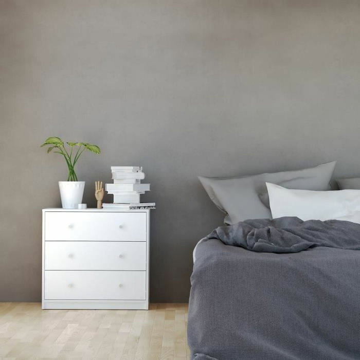TYYLIKÄS Cómoda para dormitorio blanca L 72 cm