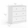 TYYLIKÄS Cómoda para dormitorio blanca L 72 cm