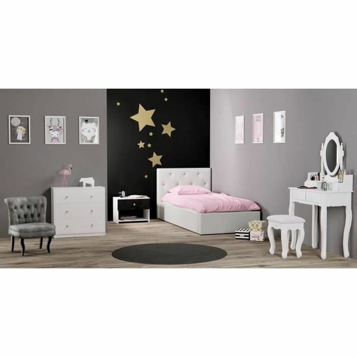 TYYLIKÄS Cómoda para dormitorio blanca L 72 cm