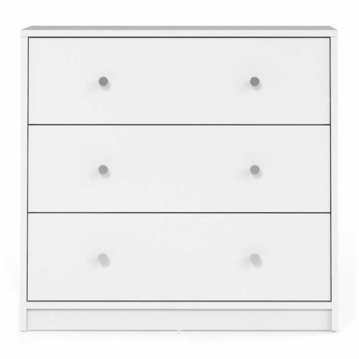 TYYLIKÄS Cómoda para dormitorio blanca L 72 cm
