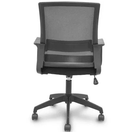 Piqueras y Crespo Silla de Oficina Ergo535 535BNDW00RN, Respaldo de Malla, Brazos Fijos, Mecanismo Basculante, Ruedas Nailon, Soporte Lumbar, Color Negro