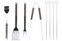 DKD Home Decor Barbacoa Terraza Y Jardin Negro Plateado 39 x 11.5 x 5 cm Set de 10