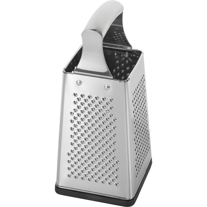 Gefu Grato Rallador de Caja de Acero Inoxidable con Tapa de Recolección de Alimentos silver/black