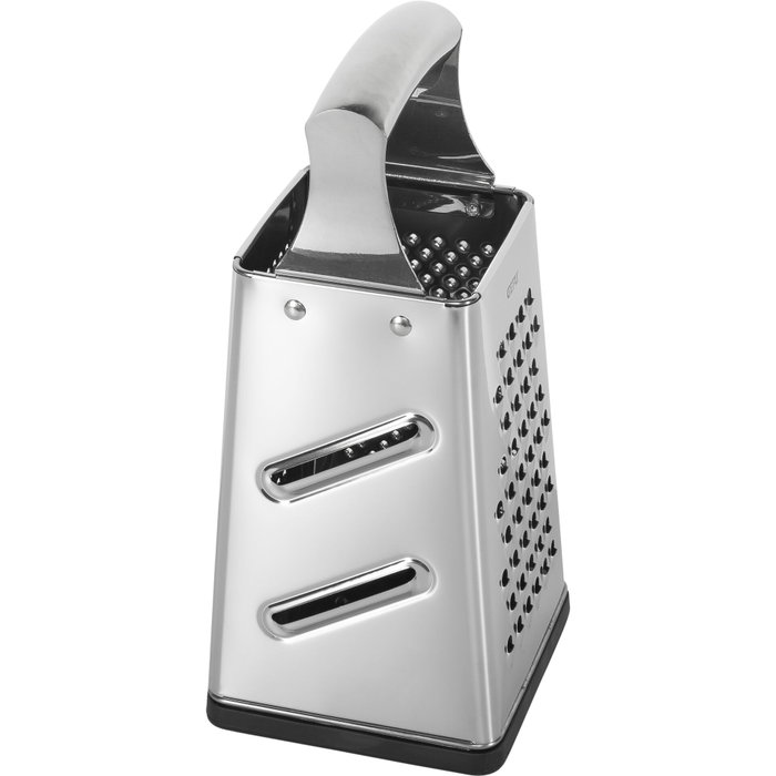 Gefu Grato Rallador de Caja de Acero Inoxidable con Tapa de Recolección de Alimentos silver/black