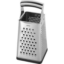 Gefu Grato Rallador de Caja de Acero Inoxidable con Tapa de Recolección de Alimentos silver/black
