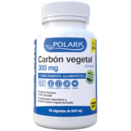 POLARIS Carbón Vegetal Activado 300mg 50 cápsulas POLARIS Carbón Vegetal Activado 300mg 50 cápsulas