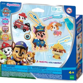 Aquabeads Kit Llaveros Patrulla Canina 35125 - Manualidades con Cuentas, Bandeja y Pulverizador para Niños +4 Años