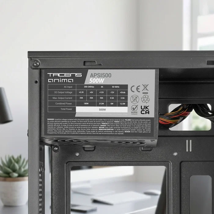 Tacens Anima AC7500 Caja MicroATX con Fuente 500W Negro