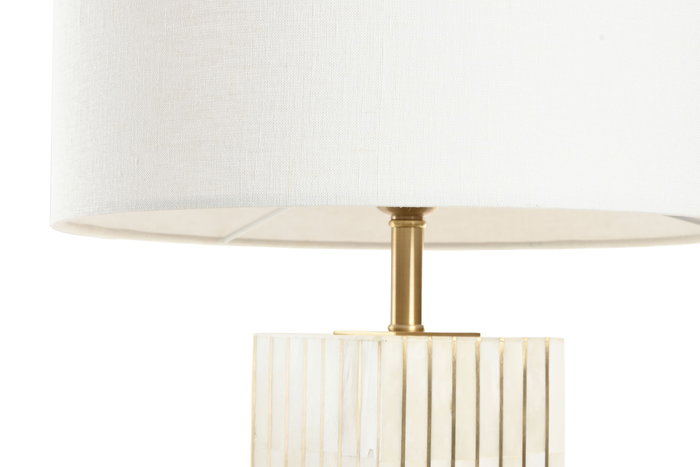 DKD Home Decor India lamps 1c25 Lámpara Sobremesa Beige Dorado Laton Hueso 40.5 x 54 x 40.5 cm DKD Home Decor India lamps 1c25 Lámpara Sobremesa Beige Dorado Laton Hueso 40.5 x 54 x 40.5 cm