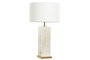 DKD Home Decor India lamps 1c25 Lámpara Sobremesa Beige Dorado Laton Hueso 40.5 x 54 x 40.5 cm