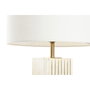 DKD Home Decor Lámpara de sobremesa de latón beige y hueso 40,5x40,5x54 cm