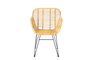 DKD Home Decor Silla Terraza Y Jardin Marron Claro Negro Ratan Sintetico Hierro Galvanizado 62 x 81 x 57 cm (2 Unidades)
