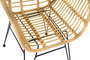 DKD Home Decor Silla Terraza Y Jardin Marron Claro Negro Ratan Sintetico Hierro Galvanizado 62 x 81 x 57 cm (2 Unidades)