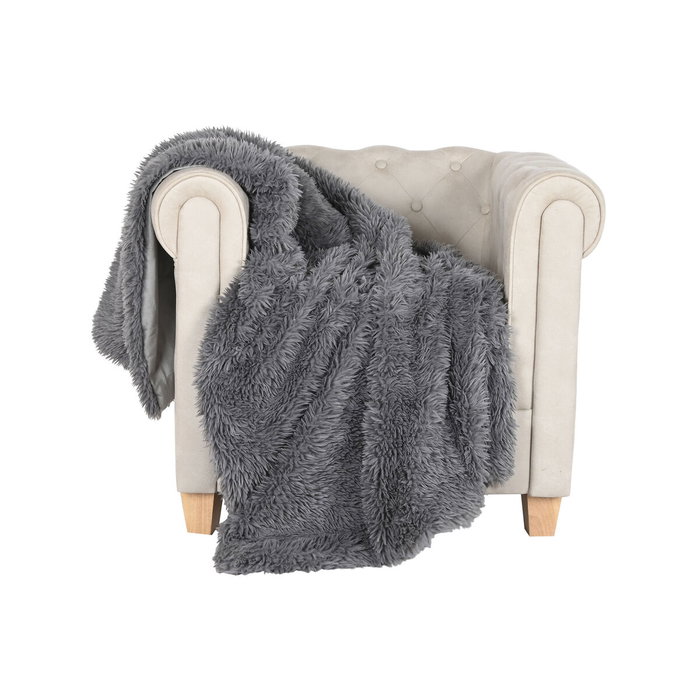 DKD Home Decor Manta de Sofá Gris 130x170 cm 800 GSM