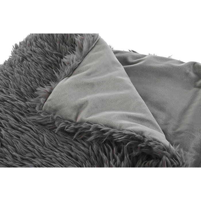 DKD Home Decor Manta de Sofá Gris 130x170 cm 800 GSM
