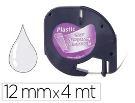 Q-connect Cinta transparente 12 mm x 4 m para máquina Letratag