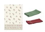 DKD Home Decor Set de 3 Paños de Algodón Acebo Rojo 60x40 cm