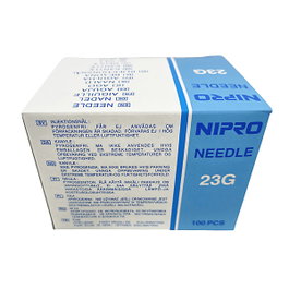 NIPRO Agujas Hipodérmicas 23G / 0,6x25mm Azul 100ud