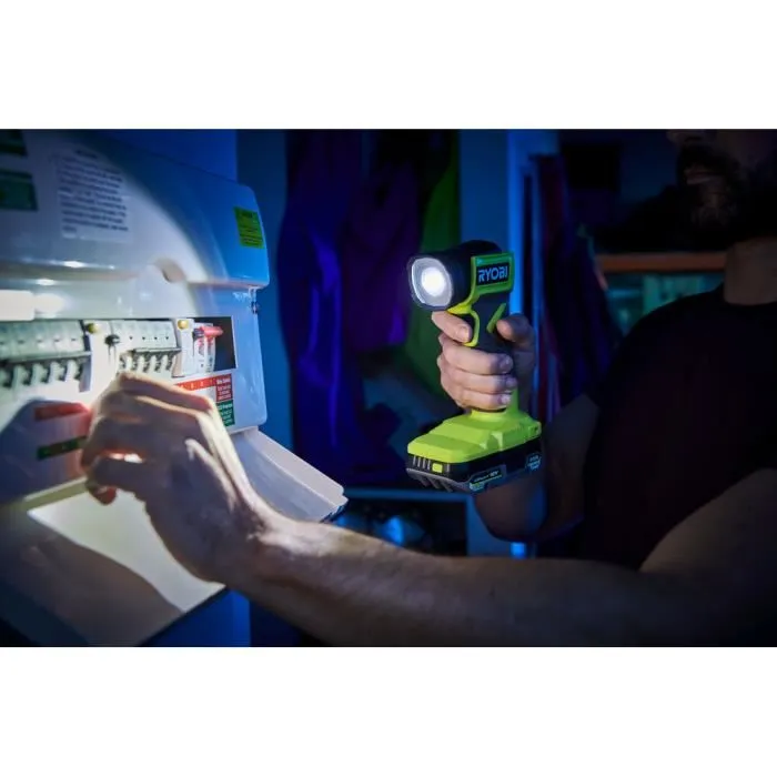 Ryobi RYO4892210198327 Lámpara de antorcha LED 18V - Cabeza ajustable - 280 lúmenes Ryobi RYO4892210198327 Lámpara de antorcha LED 18V - Cabeza ajustable - 280 lúmenes