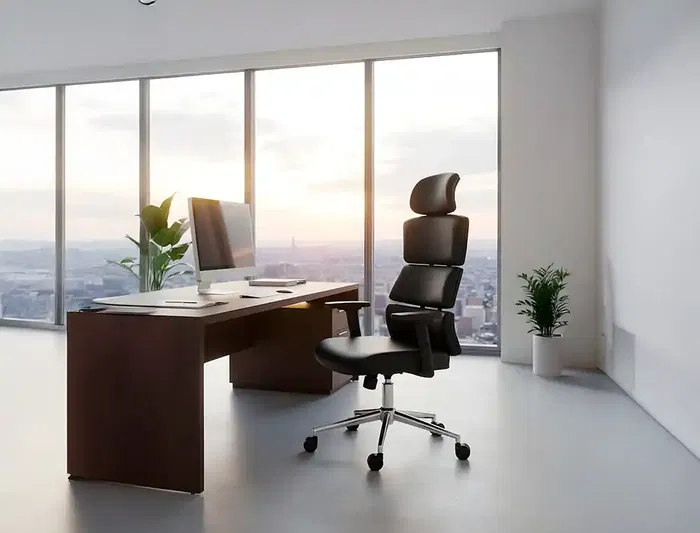 Q-connect Silla de Dirección Aurea Similpiel Negra, Altura Max 1400 mm, Anchura 520 mm, Profundidad 510 mm, Ruedas Premium