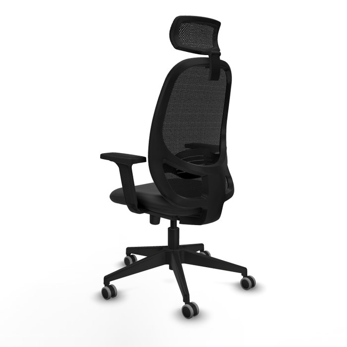 PIQUERAS Y CRESPO Silla de oficina Cilanco con mecanismo Sincro, Gris oscuro y Negro