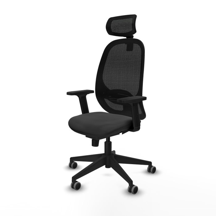 PIQUERAS Y CRESPO Silla de oficina Cilanco con mecanismo Sincro, Gris oscuro y Negro