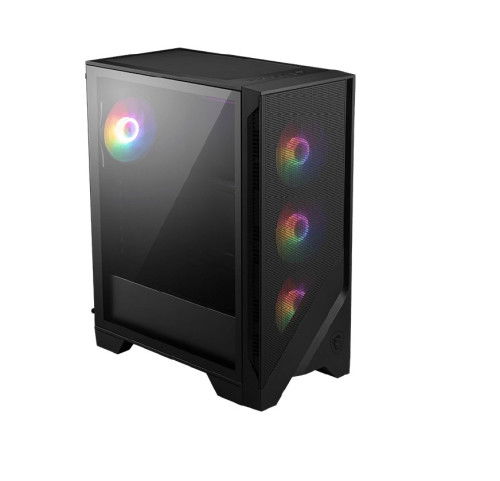 MSI Caja MAG FORGE 121A AIRFLOW Mid-Tower Negra RGB, 2xUSB3.2, ARGB Fans, ATX/M-ATX/ITX, Ventana Lateral, 306-7G23A27-HH9