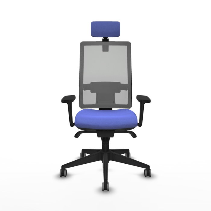 PIQUERAS Y CRESPO Silla de oficina Horna Azul claro y Gris con mecanismo Sincro PIQUERAS Y CRESPO Silla de oficina Horna Azul claro y Gris con mecanismo Sincro