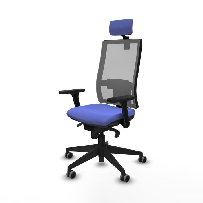 PIQUERAS Y CRESPO Silla de oficina Horna Azul claro y Gris con mecanismo Sincro PIQUERAS Y CRESPO Silla de oficina Horna Azul claro y Gris con mecanismo Sincro