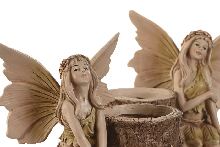 DKD Home Decor Figura de Hada en Resina Marrón (Surtido de 2)