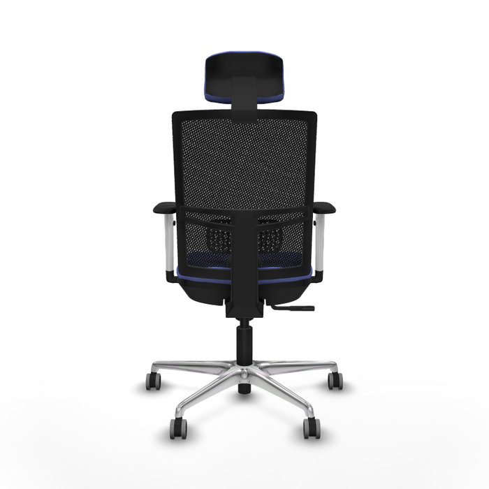 PIQUERAS Y CRESPO Silla de oficina Yunquera con mecanismo Sincro, Azul claro y Negro