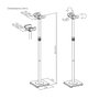 Aisens Soporte Universal de Suelo Giratorio e Inclinable para Altavoces SPK09U-429, Negro