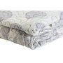 DKD Home Decor Colcha Patchwork Beige y Gris 180x260x1 cm