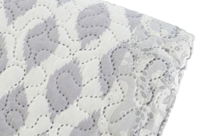 DKD Home Decor Colcha Patchwork Beige Gris 260 x 1 x 180 cm para Cama de 90 a 150 cm