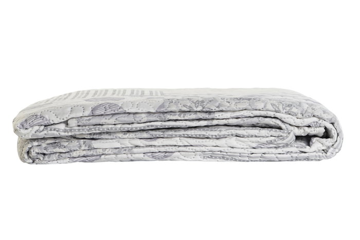 DKD Home Decor Colcha Patchwork Beige y Gris 180x260x1 cm