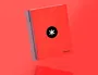 Antartik Cuaderno espiral micro A5 120 hojas cuadro 5mm 90gr tapa forrada 5 bandas color rojo